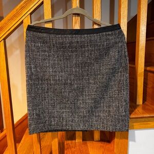 Ann Taylor Black and Gray Pencil Skirt